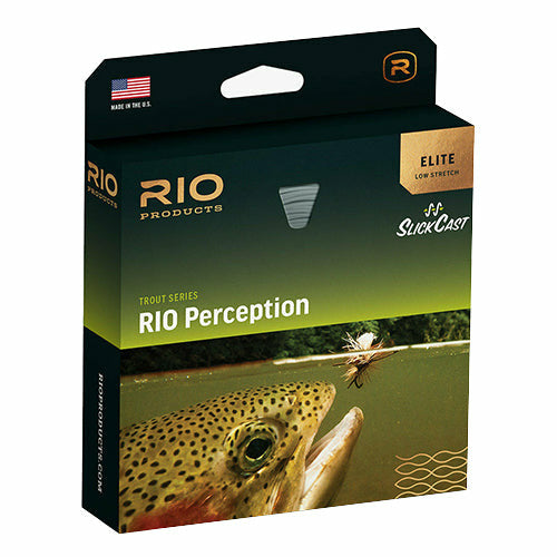 Elite Rio Perception trout fly line packaging with speckled trout image
