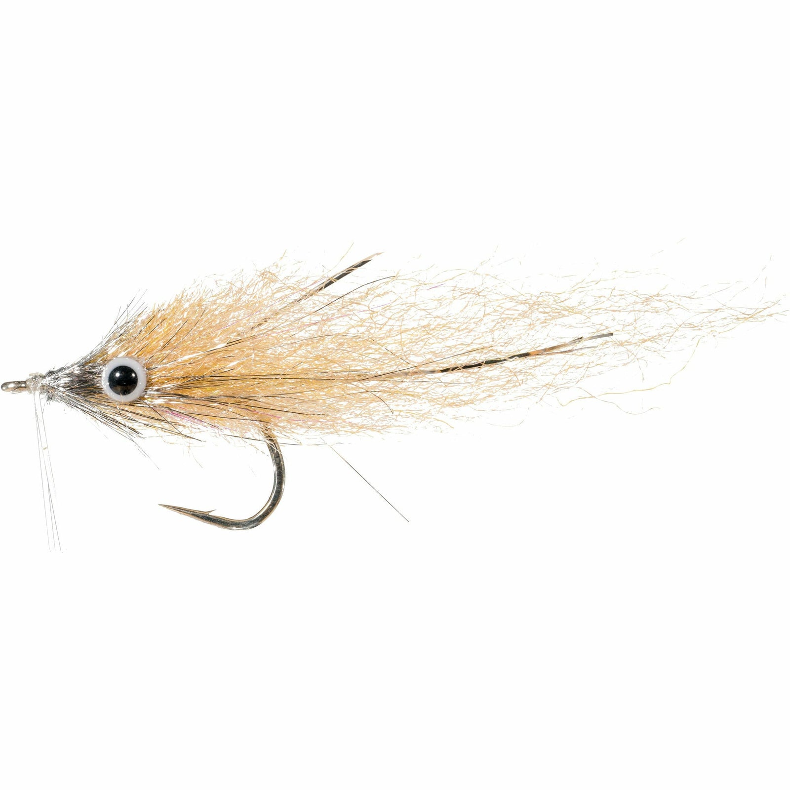 Enrico Puglisi Bay Anchovy tan fishing fly size 1/0 on Gamakatsu SC15 hook
