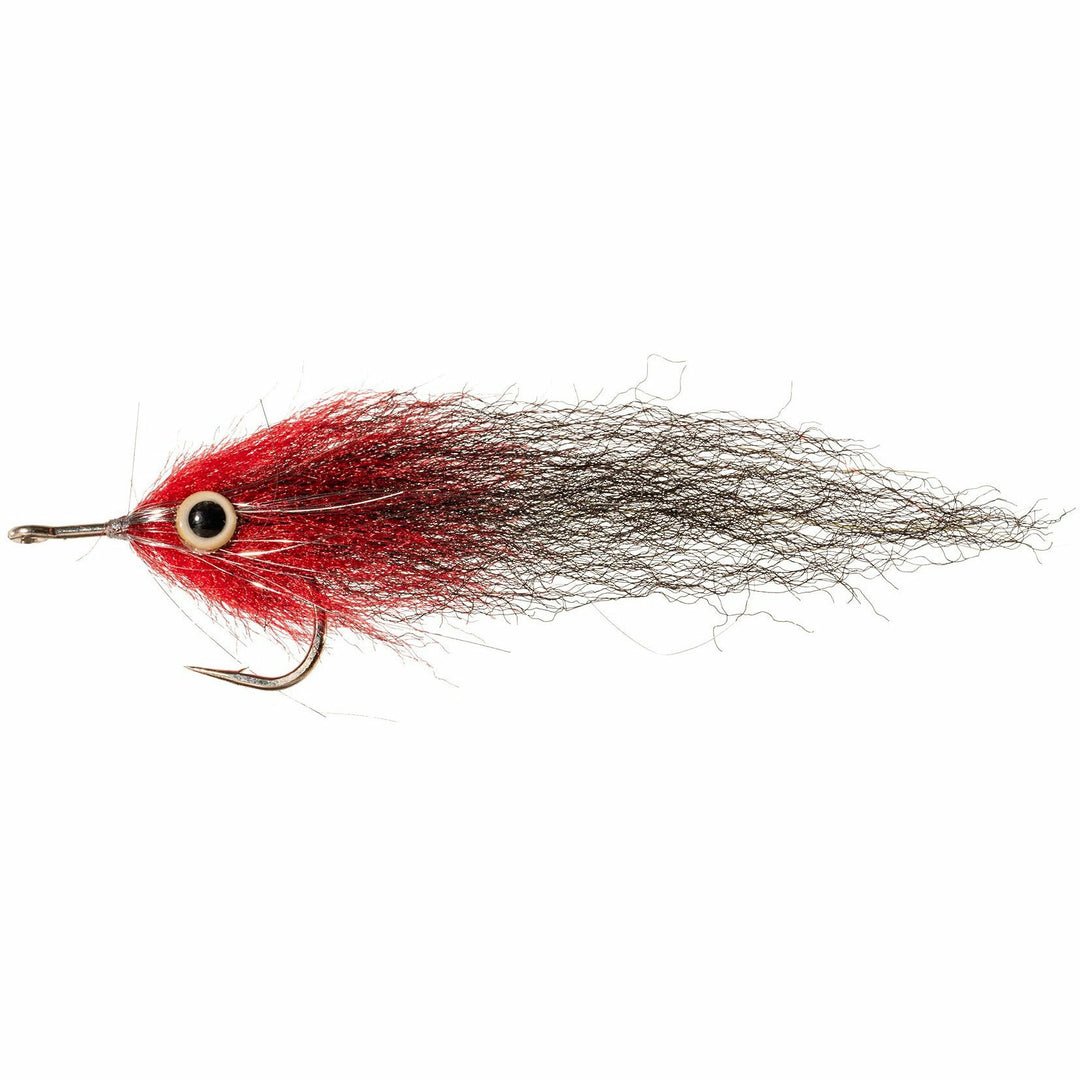 Enrico Puglisi Tarpon Streamer fly in red and black with silver hook and 3D eye