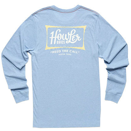 Howler Bros Select Longsleeve T - Howler Classic : Light Blue Heather