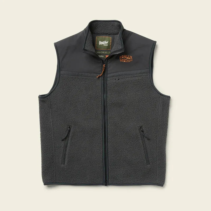 Howler Bros- Crozet Fleece Vest: Faded Black