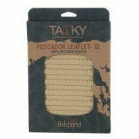 Fishpond Pescador XL Leaflet packaging showing 100% recycled plastic insert