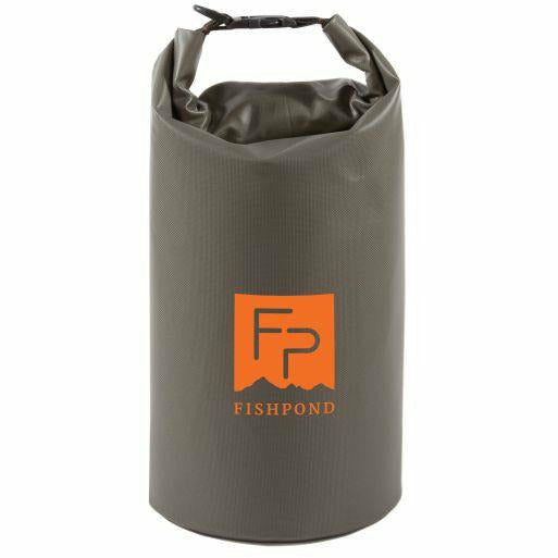 Fishpond Thunderhead olive green roll-top dry bag with black buckle closure
