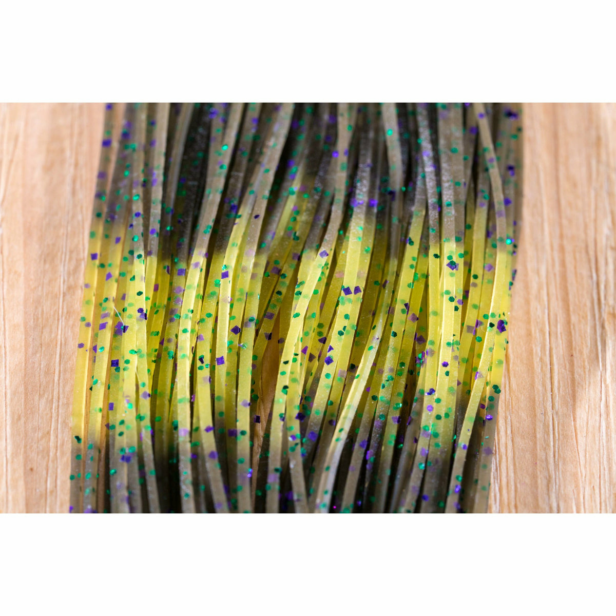 Olive Sili Legs with green glitter for fly tying