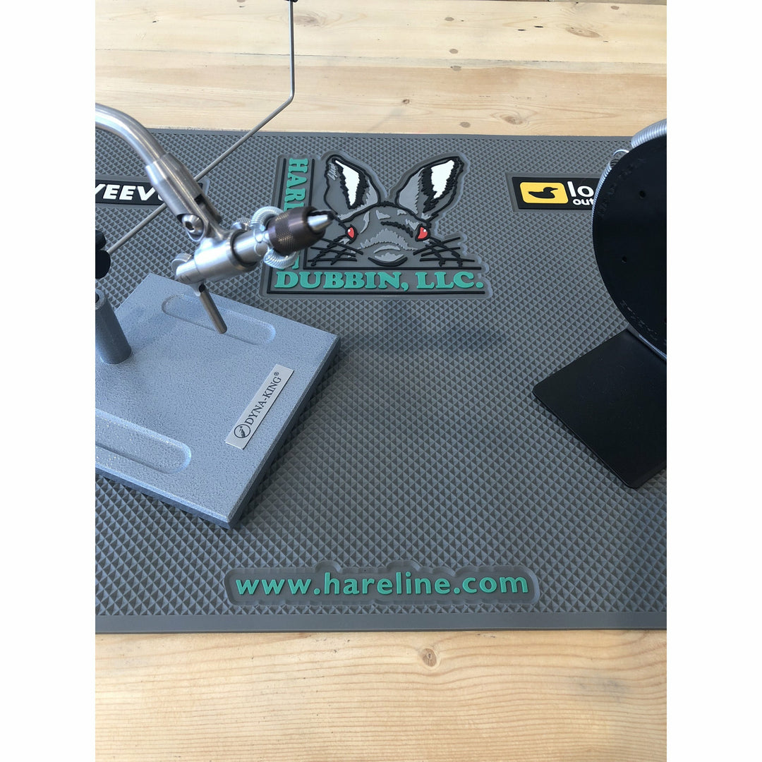 Hareline Mega Fly Tying Pad with diamond texture and hare logo