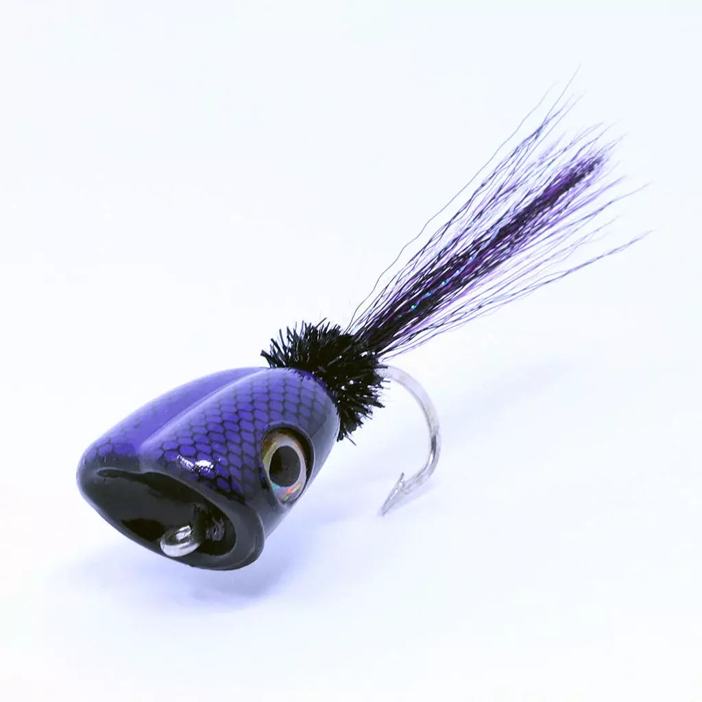 Surface Seducer Double Barrel Baitfish Popper Black & Purple / 2