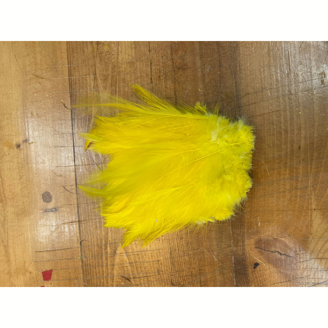 Strung Neck Hackle -  Yellow
