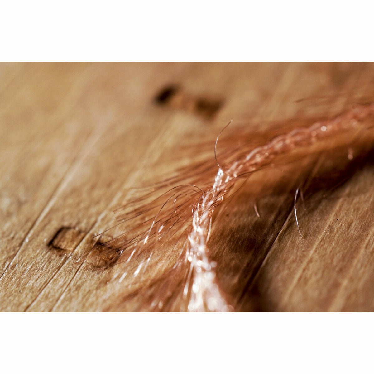 Krystal Hackle Medium Bonefish Tan synthetic fly tying material macro detail