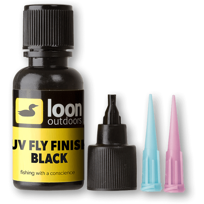 Loon Outdoors UV Colored Fly Finish in Black with applicator tips
