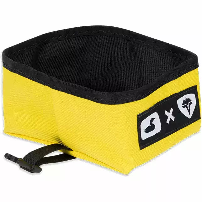 Loon x Vedavoo Bench Basin in yellow with black logo patch and webbing strap