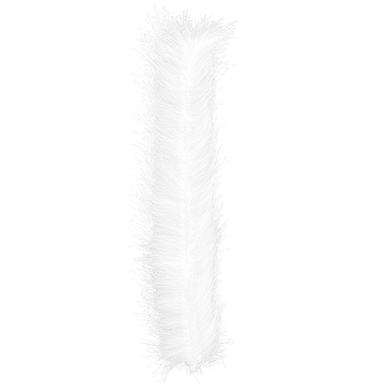 Pure white MFC Bunny Brush fly tying material with airy feathery edges