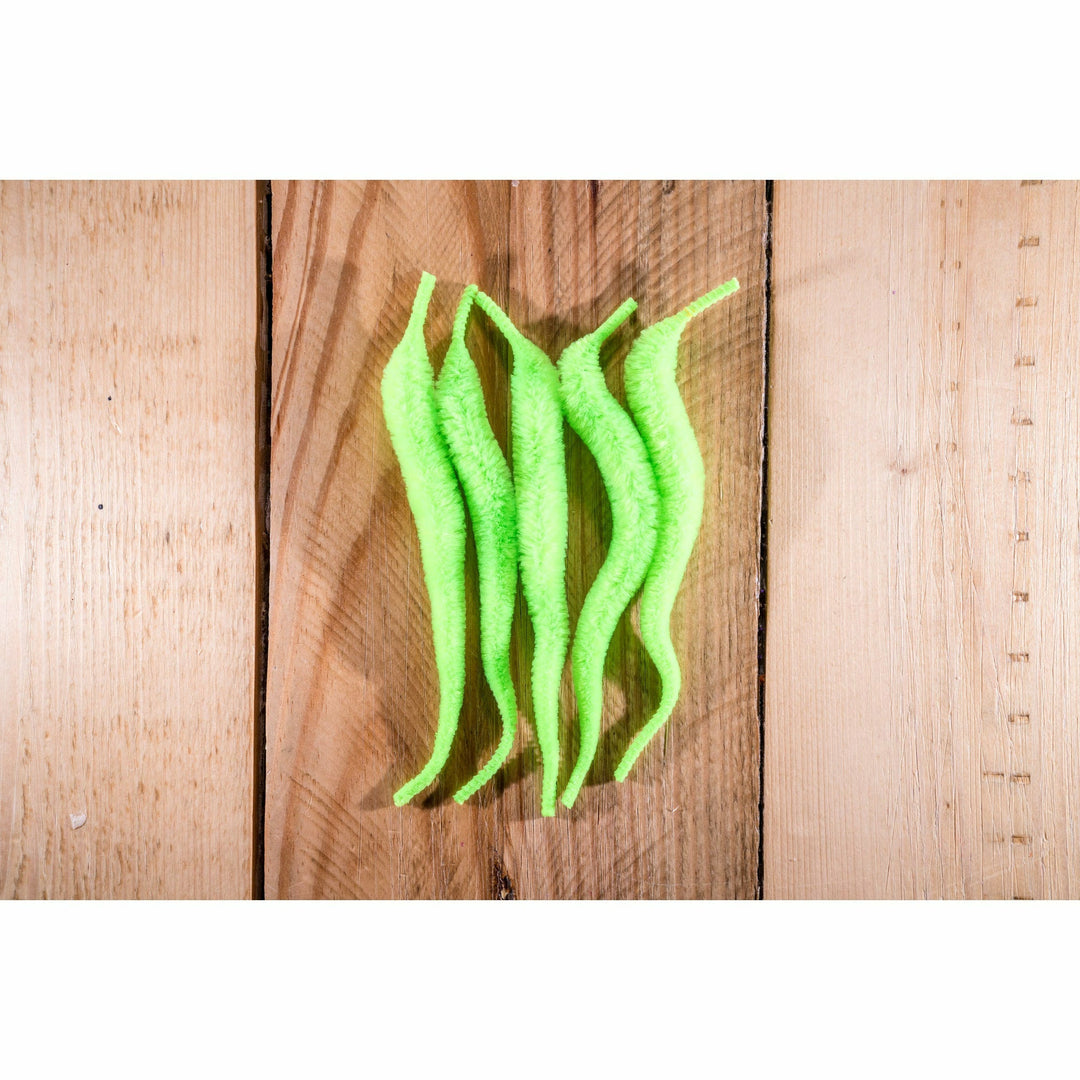 Hareline Dubbin UV2 Micro Dragon Tail fibers in Fl Green Chartreuse for fly tying