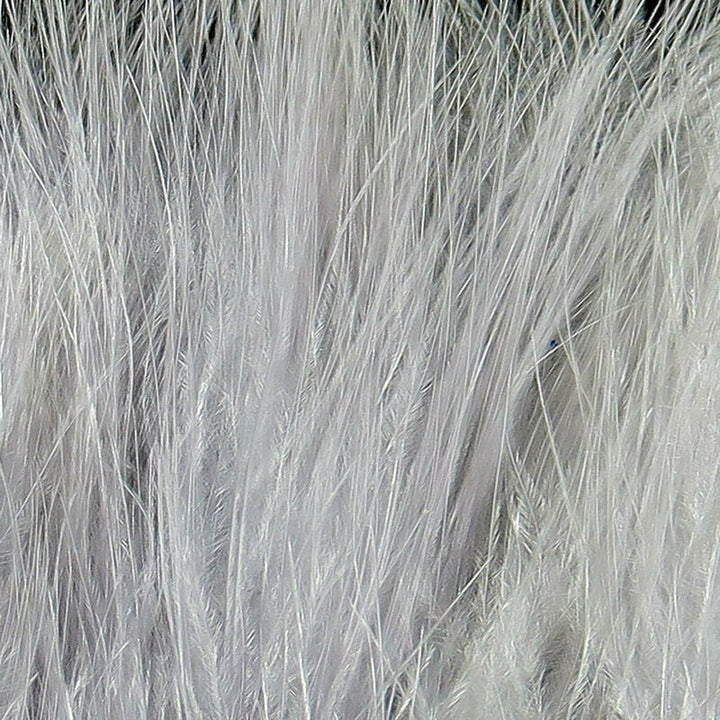 Silver-grey Marabou feather shafts and barbs