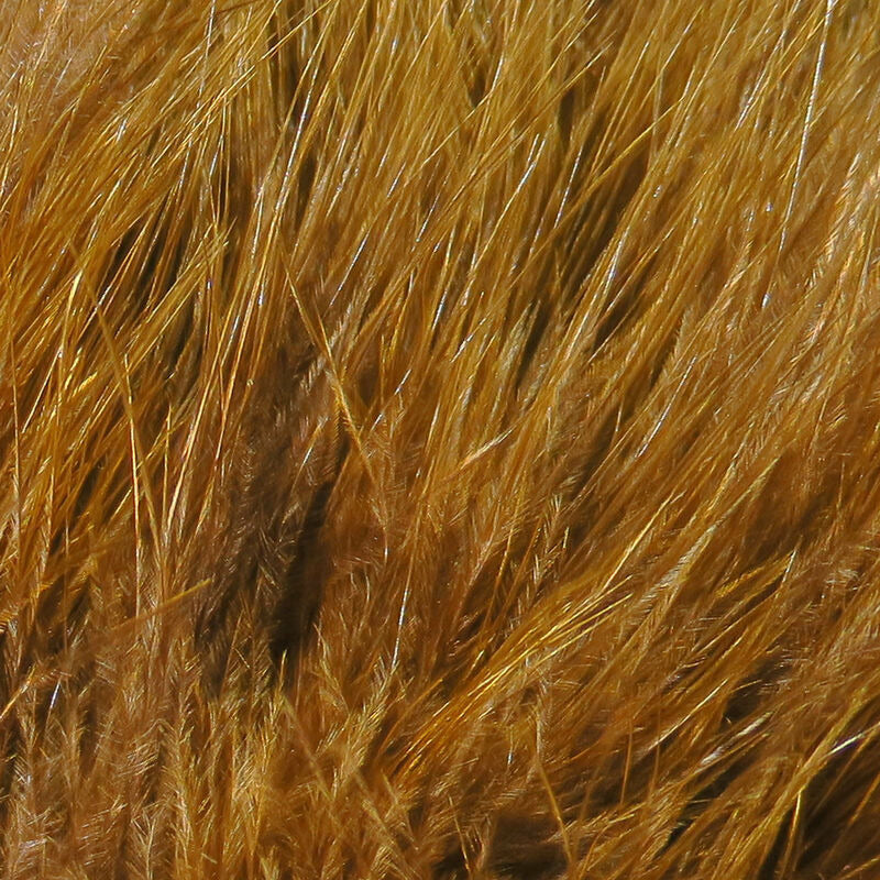 Golden brown marabou fly tying feathers texture