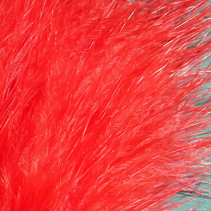 Vibrant red Marabou feather layered volume