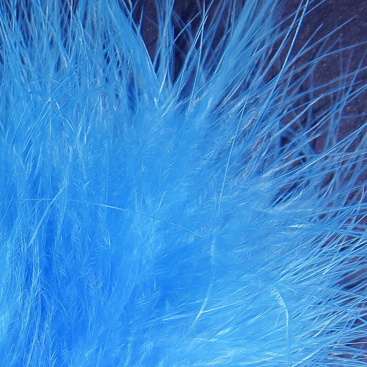 Bright cyan-blue Marabou feather texture for flies