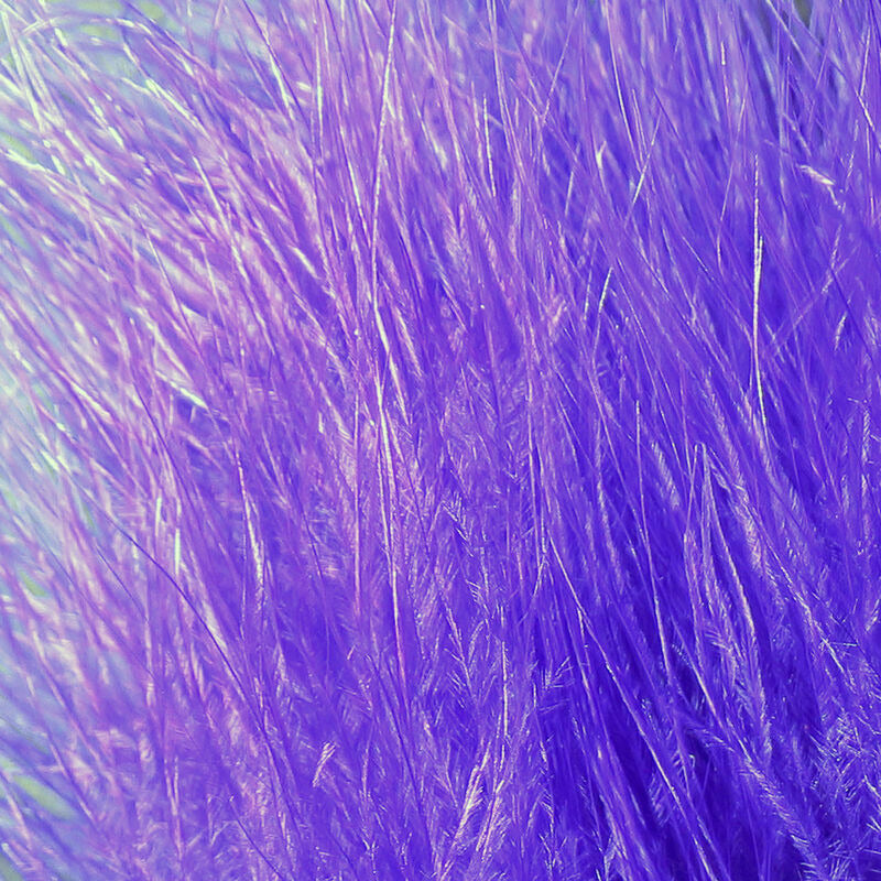 Iridescent purple Marabou feathers shimmering detail