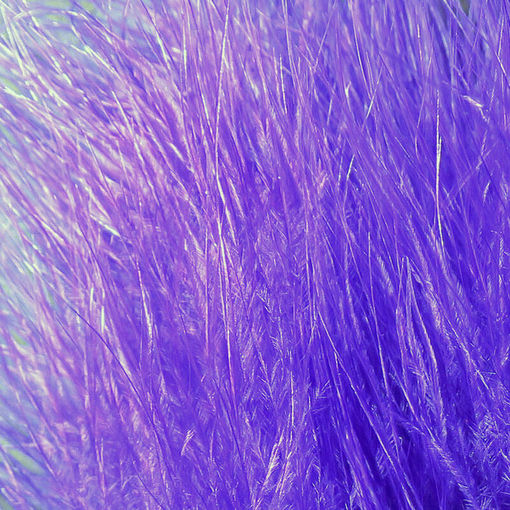 Iridescent purple Marabou feathers shimmering detail
