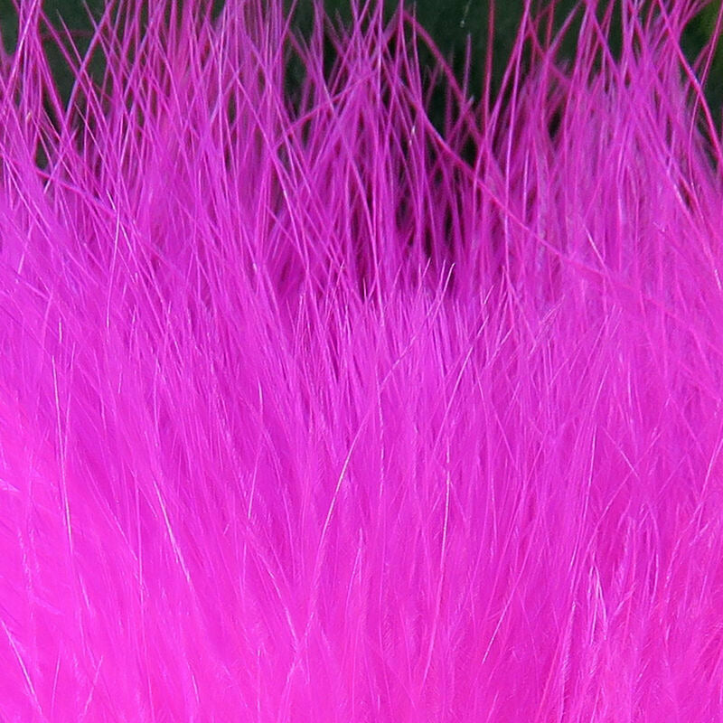 Magenta pink marabou fly tying feathers close-up