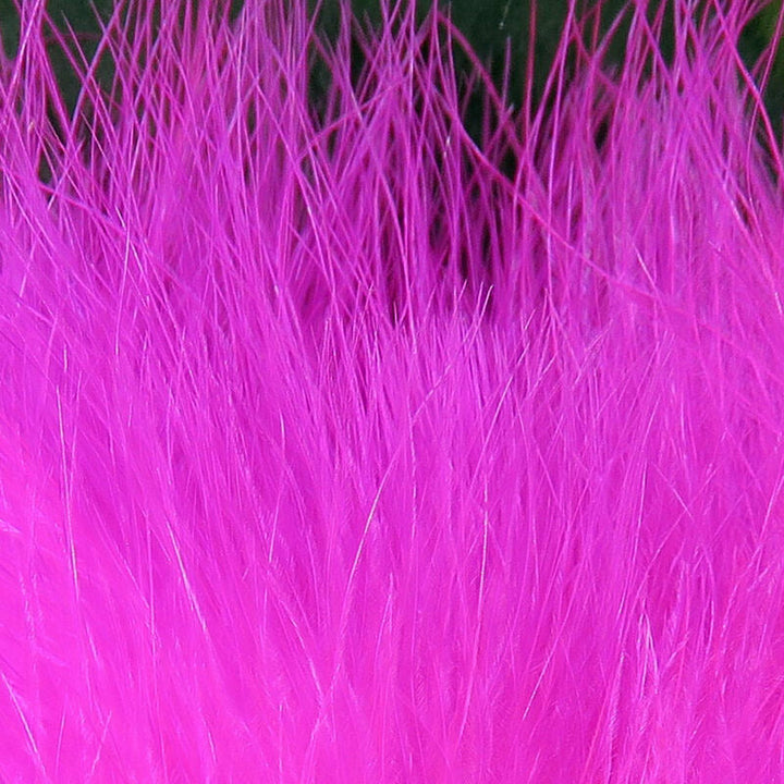 Magenta pink marabou fly tying feathers close-up