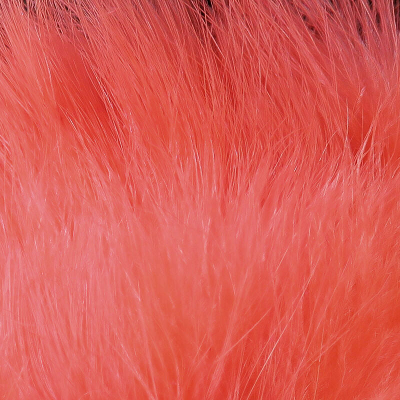 Coral-pink Marabou feather silky strand flow