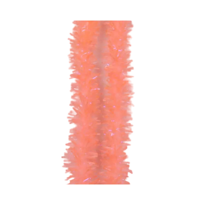 Coral-pink synthetic Flexi Squishenille collar material for freshwater flies