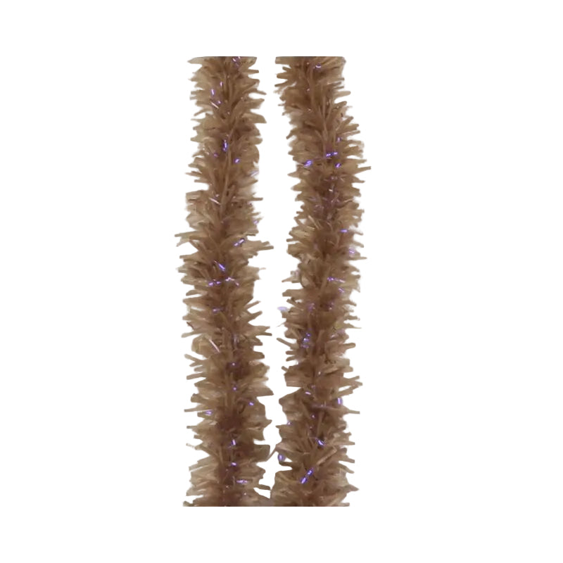 Tan Hareline Flexi Squishenille with purple iridescent fibers for fly tying