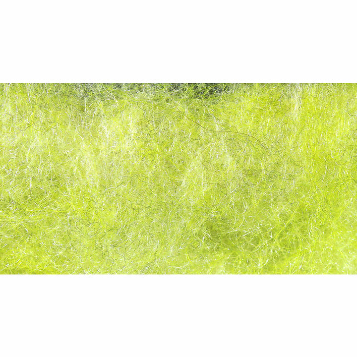 Vibrant chartreuse green translucent curly fly tying dubbing