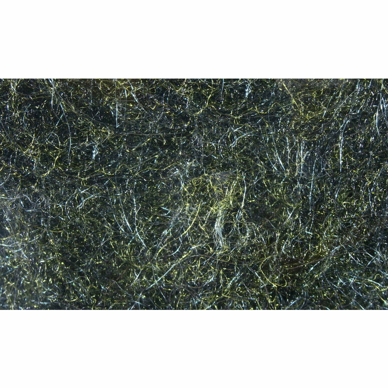 Black Nymph Blend Dubbing with iridescent chartreuse speckles