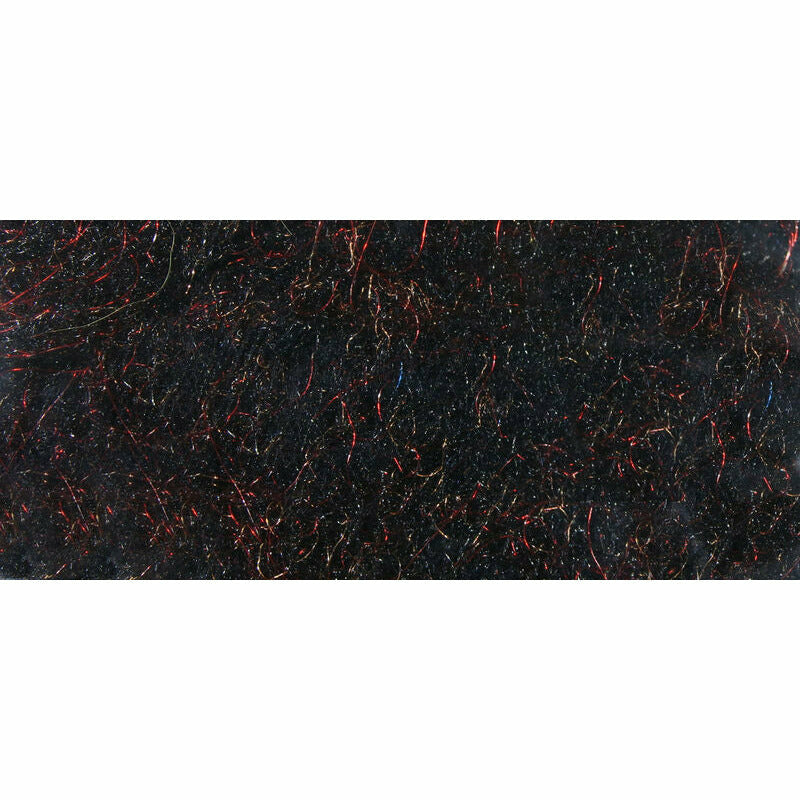 Black Nymph Blend Dubbing with scattered iridescent red fibers