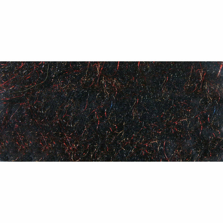 Black Nymph Blend Dubbing with scattered iridescent red fibers