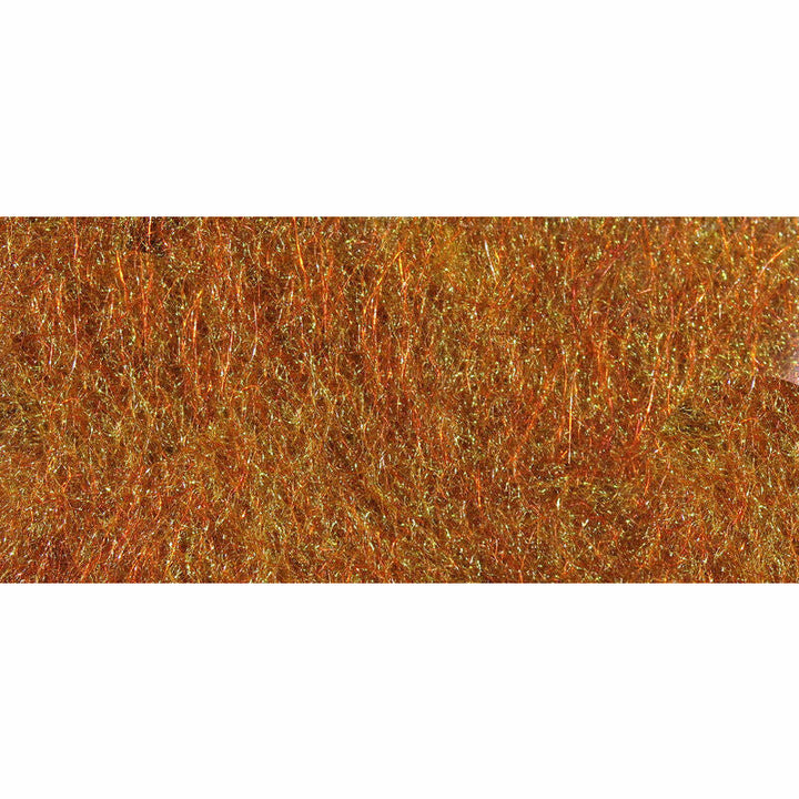 Copper and gold metallic synthetic fly tying dubbing fibers