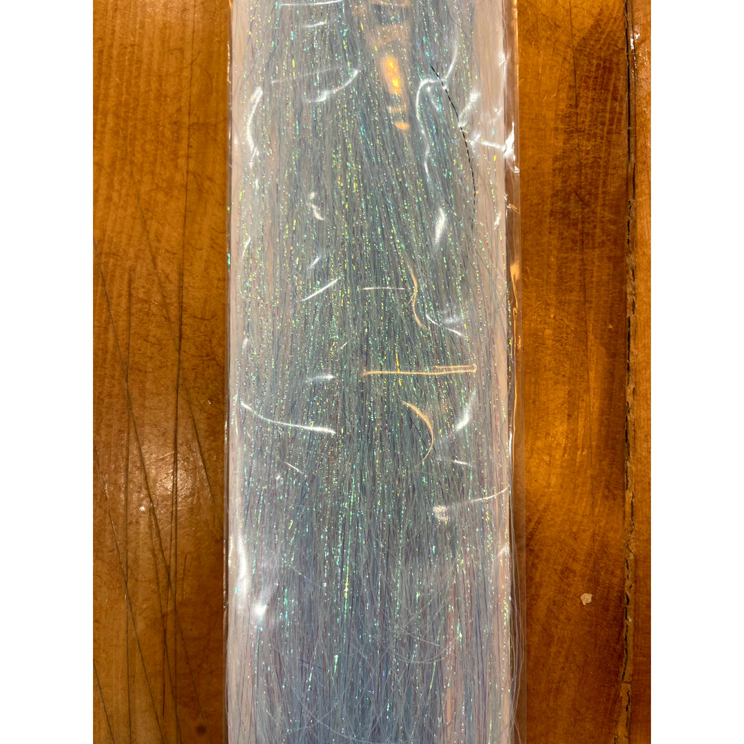 Hareline Dubbin Polar Flash Blue Pearl synthetic fly tying material