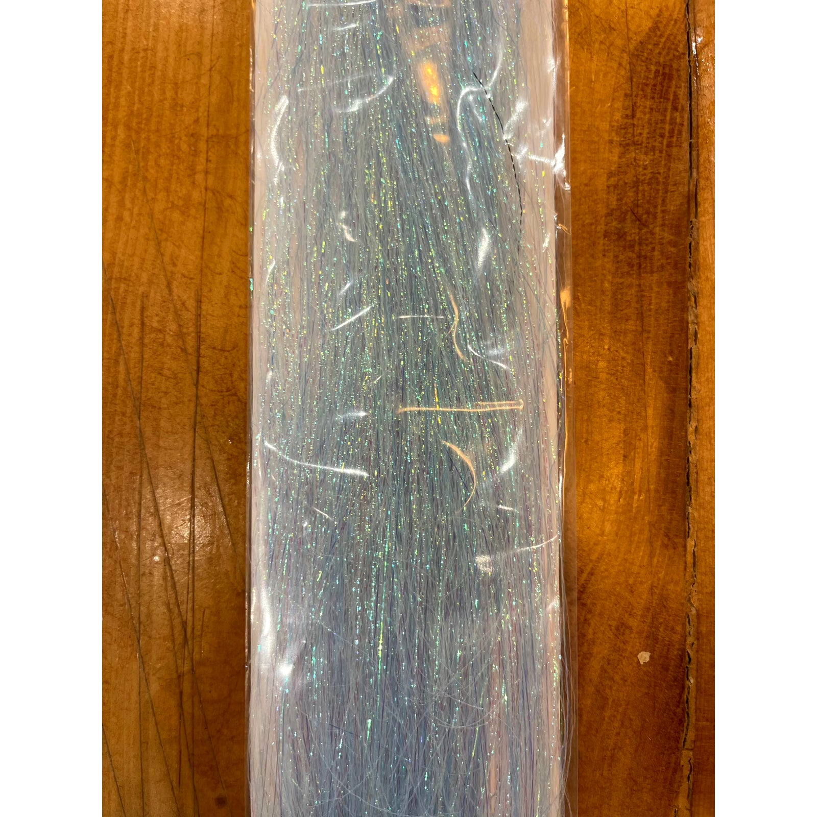 Hareline Dubbin Polar Flash Blue Pearl synthetic fly tying material