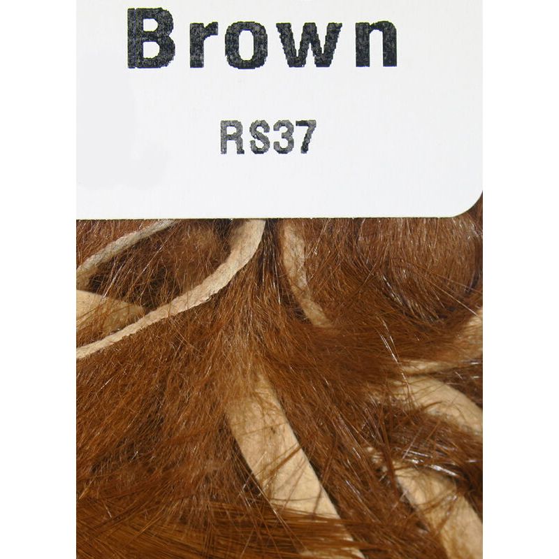 Brown rabbit fur strips with visible leather backing RS37
