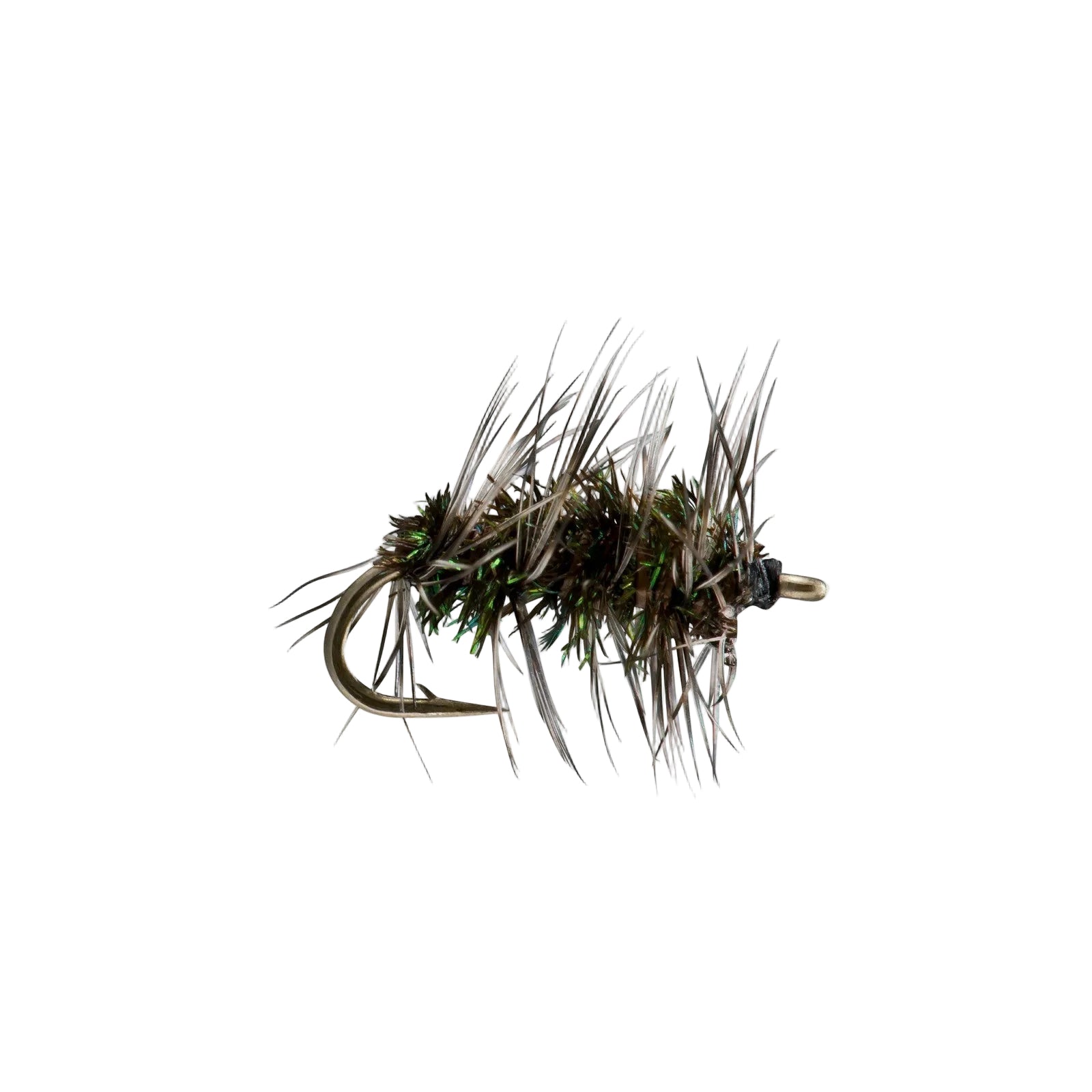 Rio Griffith's Gnat dry fly with peacock herl body and palmered hackle