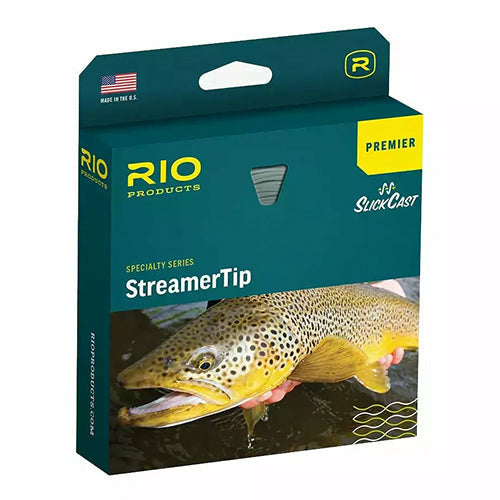 Rio StreamerTip fly line packaging showing trout image