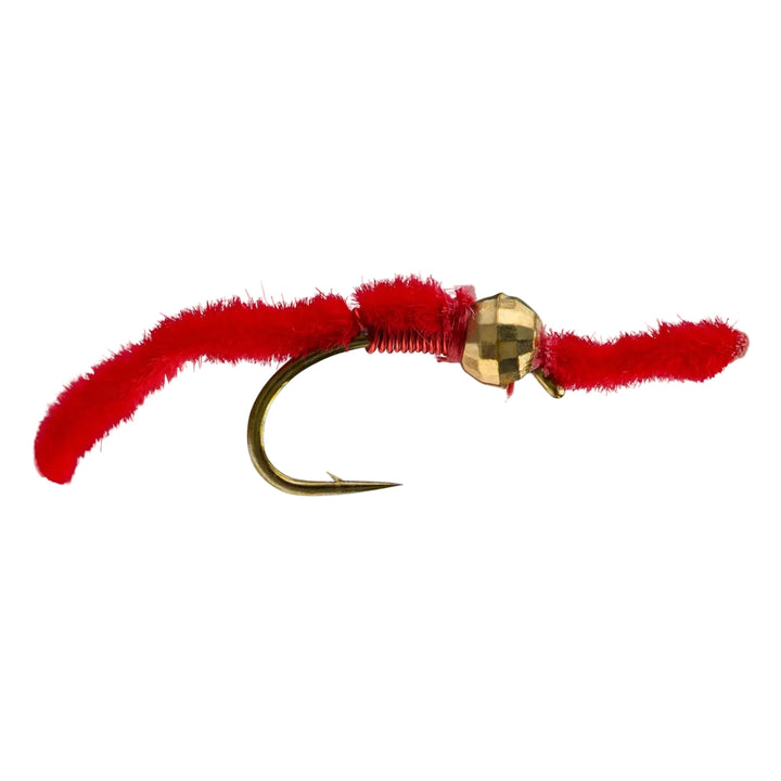 Rio San Juan Worm TB red tungsten beadhead freshwater nymph fly