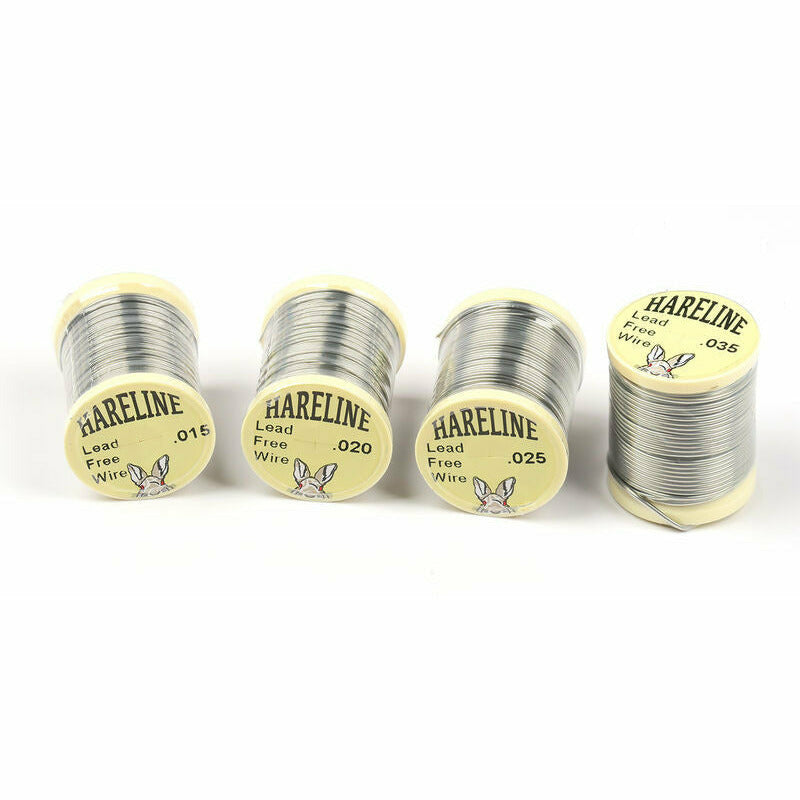 Collection of Hareline Lead Free Wire spools .015-.035