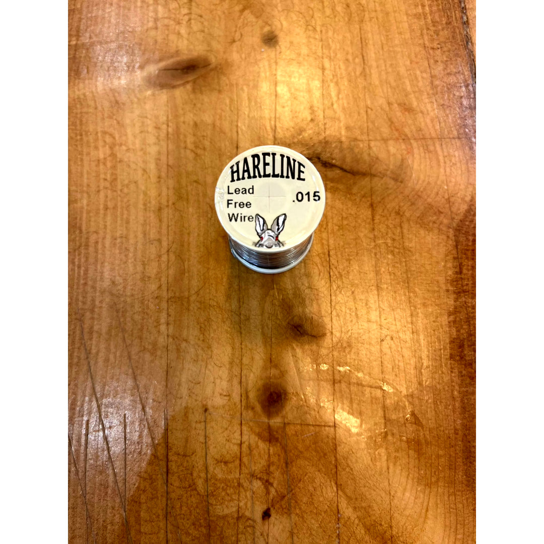 Hareline Lead Free Wire .015 silver metallic spool for fly tying