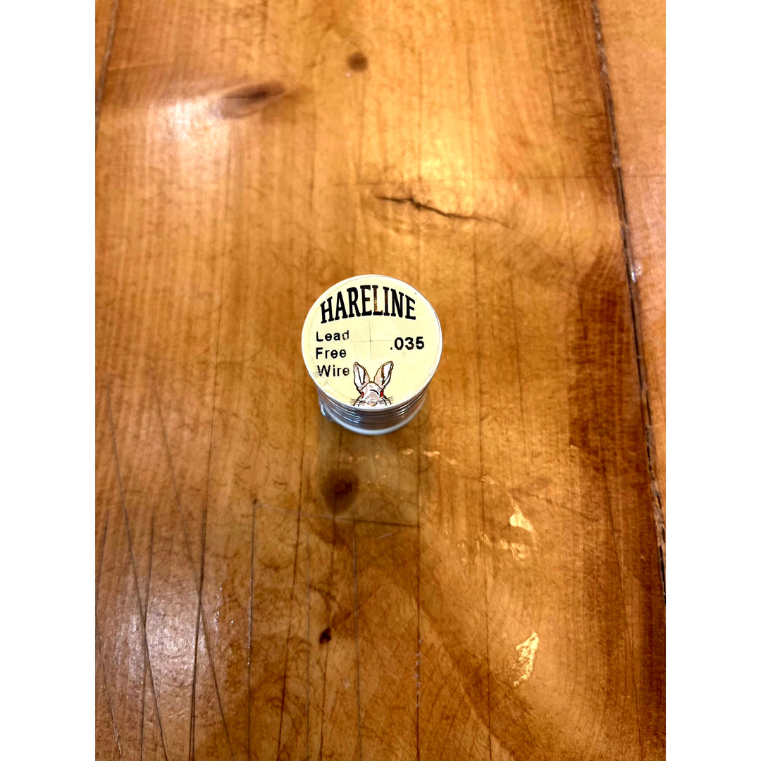 Hareline Lead Free Wire .035 silver metallic spool for fly tying