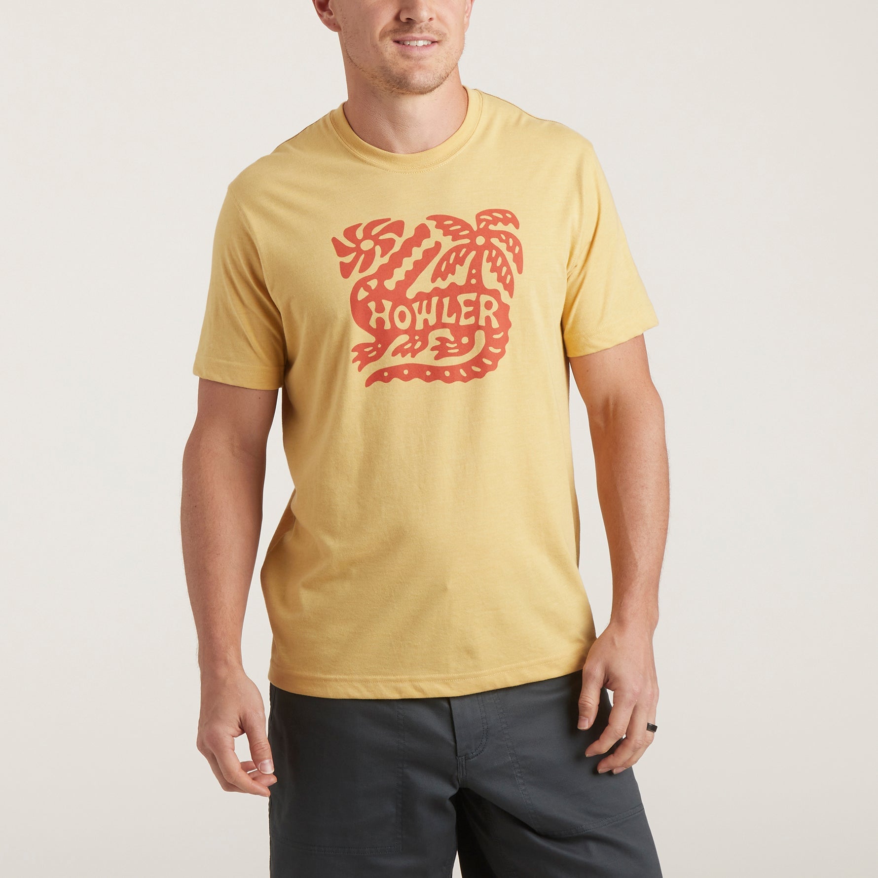 Howler Bros - Gator Palm T-Shirt : Rattan Heather