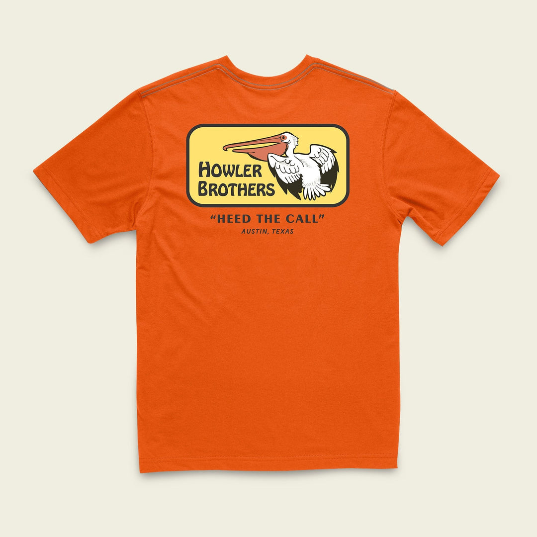 Howler Bros - Pelican Badge T-Shirt : Orange