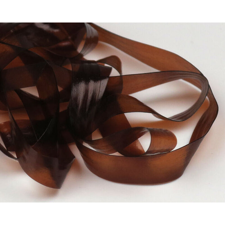 Dark brown translucent Scud Back fly tying ribbon