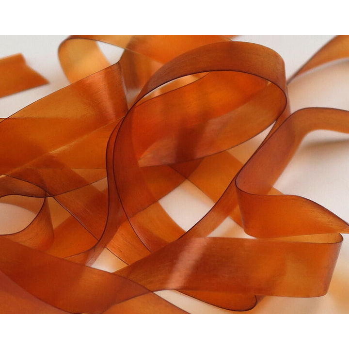 Amber orange Scud Back synthetic fly tying material