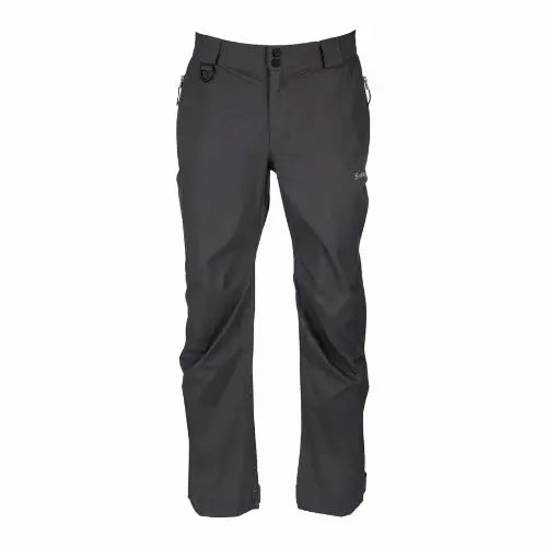 Simms Waypoints Rain Pant in Slate with side zippers and D-ring