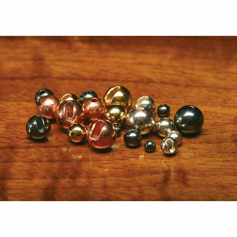 Mixed metallic slotted tungsten beads