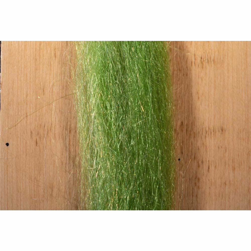 Steve Farrar SF Blend Chartreuse Mottled fly tying fiber with gold flash