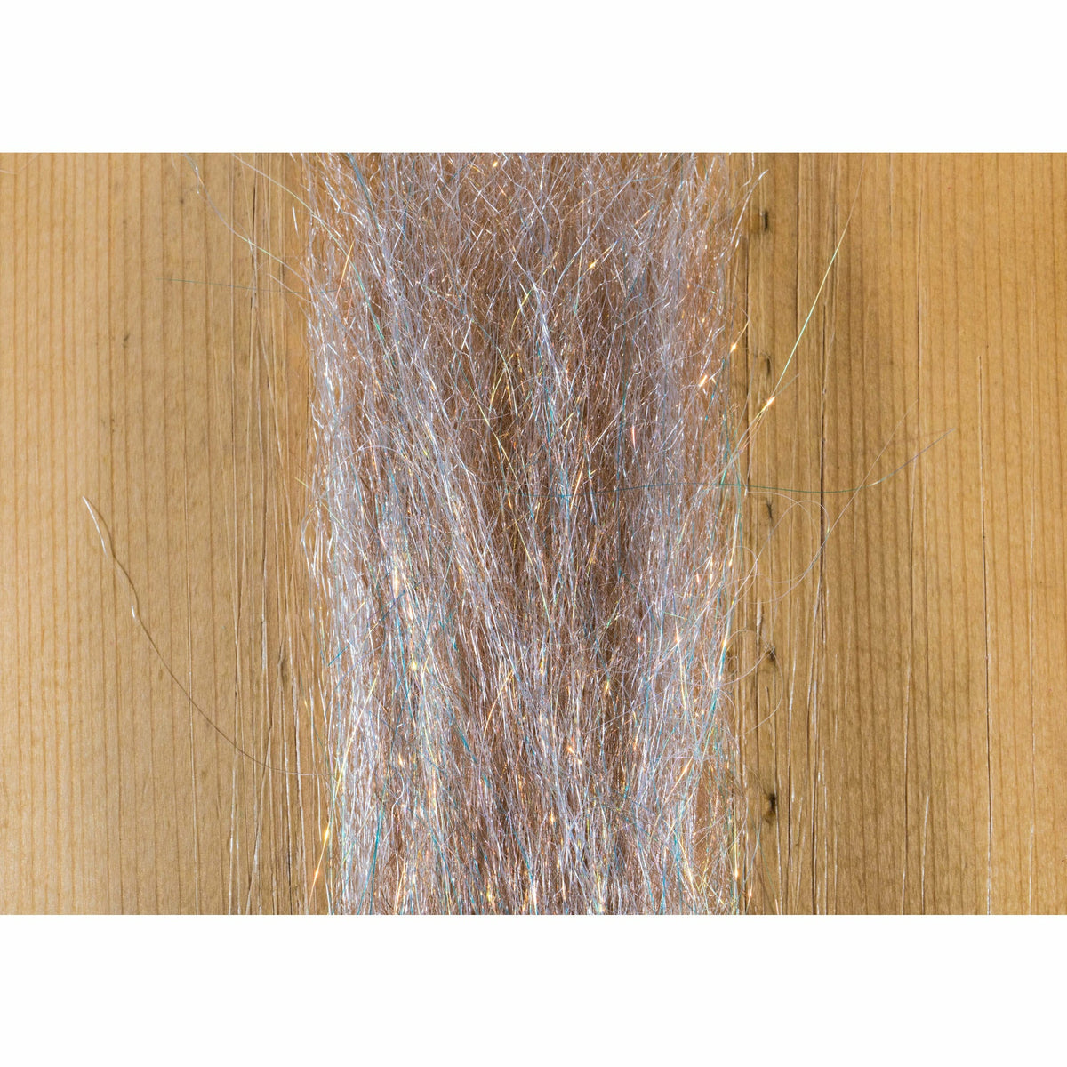 Steve Farrar SF Blend Mullet Brown fly tying material with iridescent silver, blue, and gold synthetic fibers