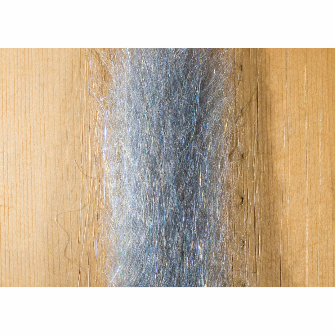 Steve Farrar UV Blend fly tying material in UV Grey with iridescent flash fibers